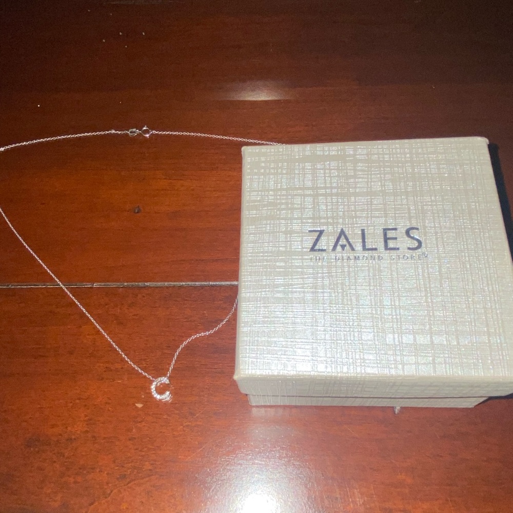 ZALES Diamond “C” initial necklace